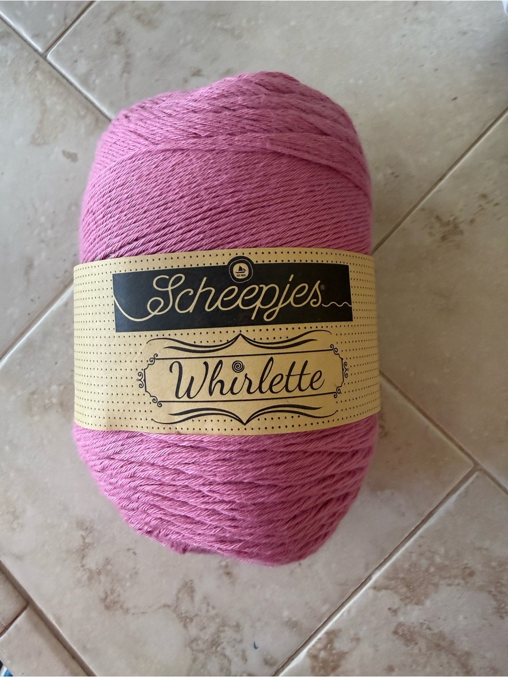 Scheepjes Whirlette Soft Pink Cotton/Acrylic Blend Yarn Rose - Picture 5 of 8